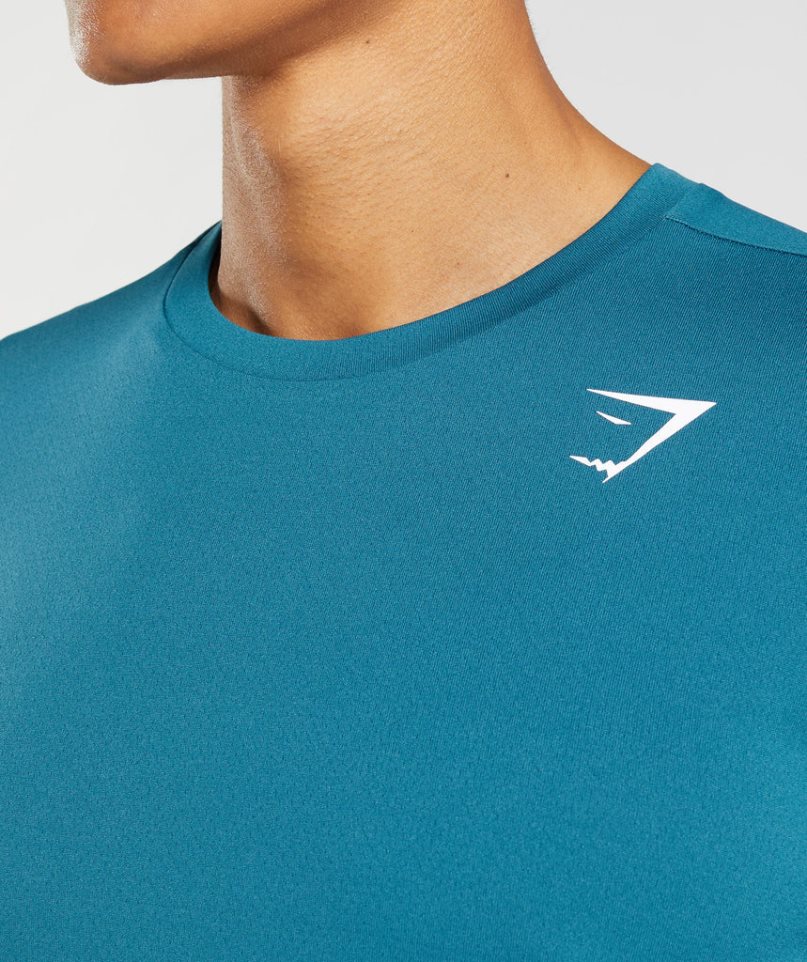 Koszulki Gymshark Arrival Męskie Niebieskie | PL 975TDK